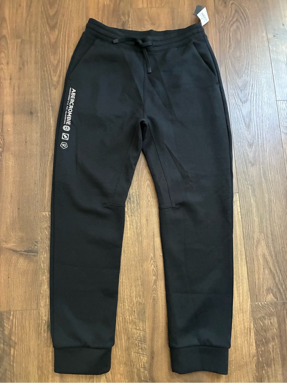 Kids Abercrombie Black Logo Jogger Sweatpants